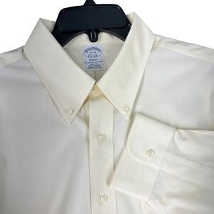 Brooks Brothers Regent Shirt Men 17 34 Non Iron Barrel Cuff Tailored Office